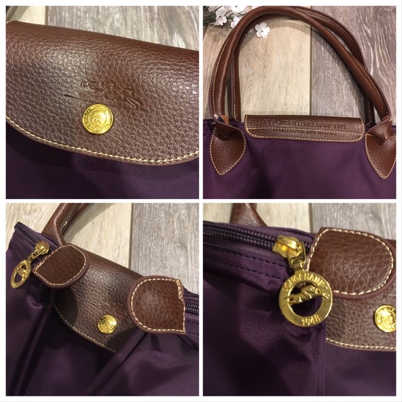 |SOLD| Longchamp Le Pliage Purple Tote Small - Picture 3 of 8